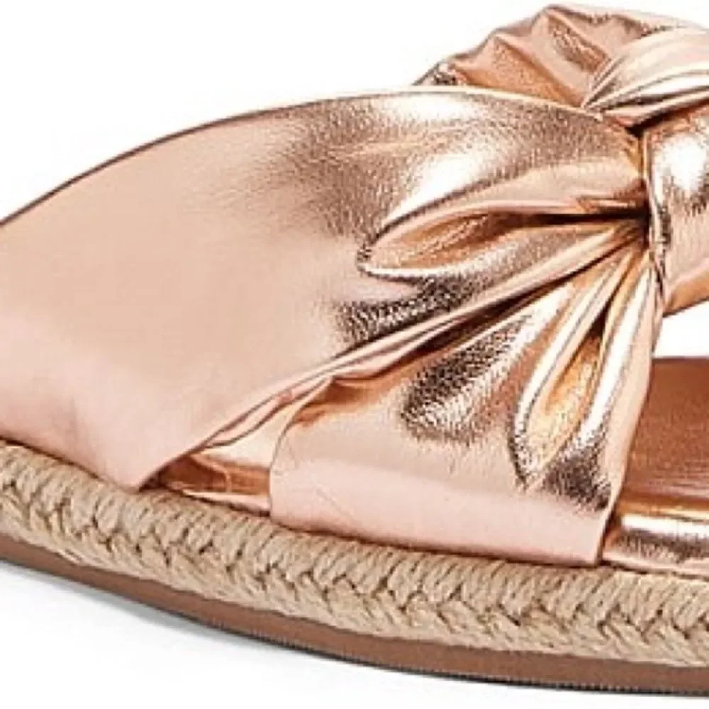 New York & Co Guadalup rose gold slip on sandals